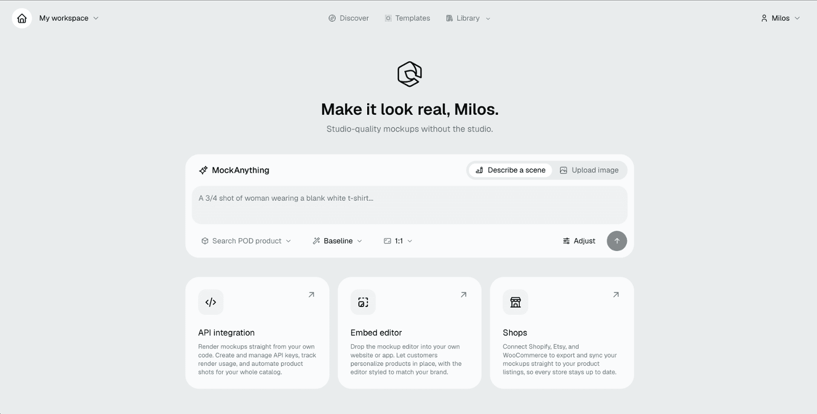 Dynamic Mockups Interface