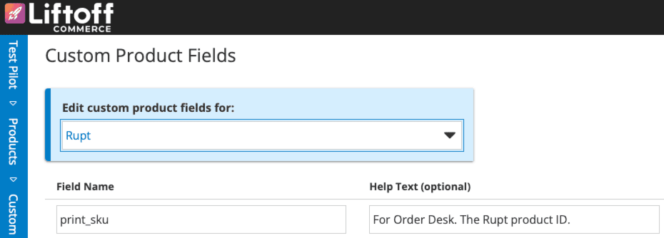 Adding the custom field in Liftoff